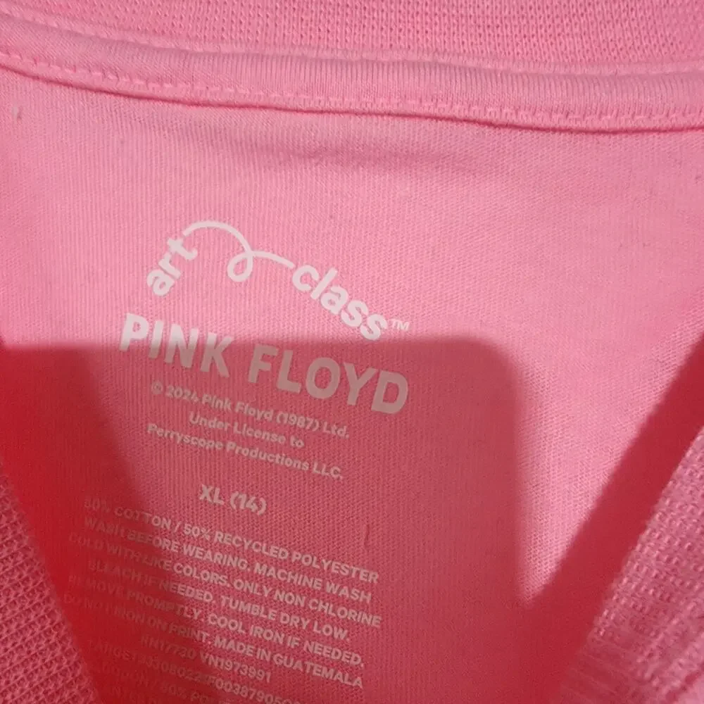 Pink floyd world tour girls shirt size XL 14 Faded